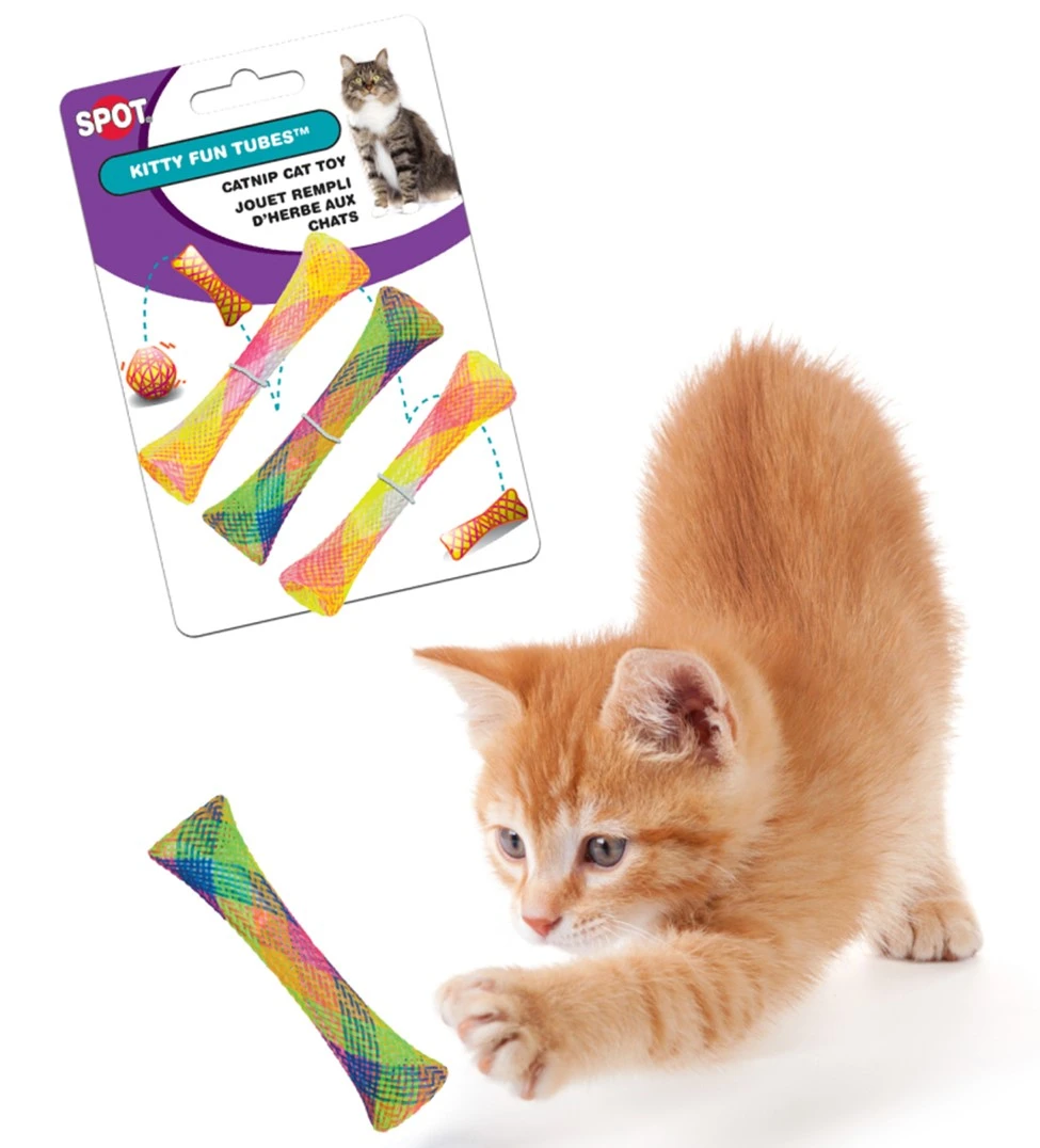 Kitty Fun Tubes Cat Toys 3.25" / 3 Pack