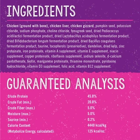 Dinner Morsels Yummy Lickin’ Salmon & Chicken Recipe Freeze-Dried Raw Cat Food 8 oz