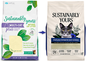 Plant Based Small-Grain Formula for Faster Clumping Cat Litter 13 lb