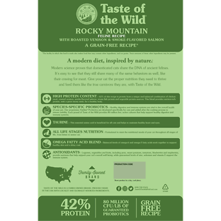 Rocky Mountain Feline Recipe with Venison & Smoke Flavored Salmon Grain-Free Dry Cat Food 14 lb