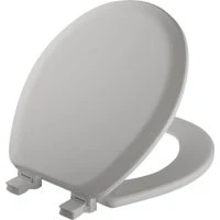 Bemis Mayfair Advantage Round Closed Front Silver Wood Toilet Seat