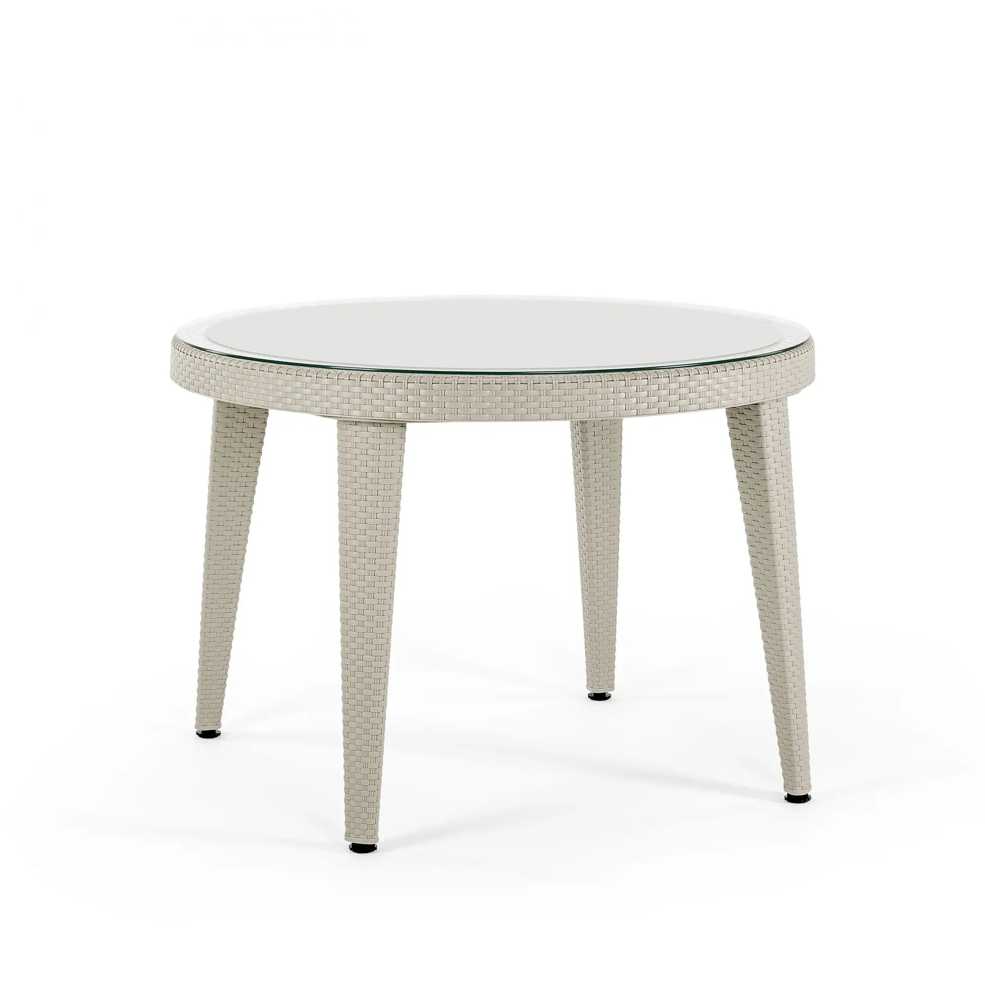 TABLE OSAKA W/GLASS BEIGE