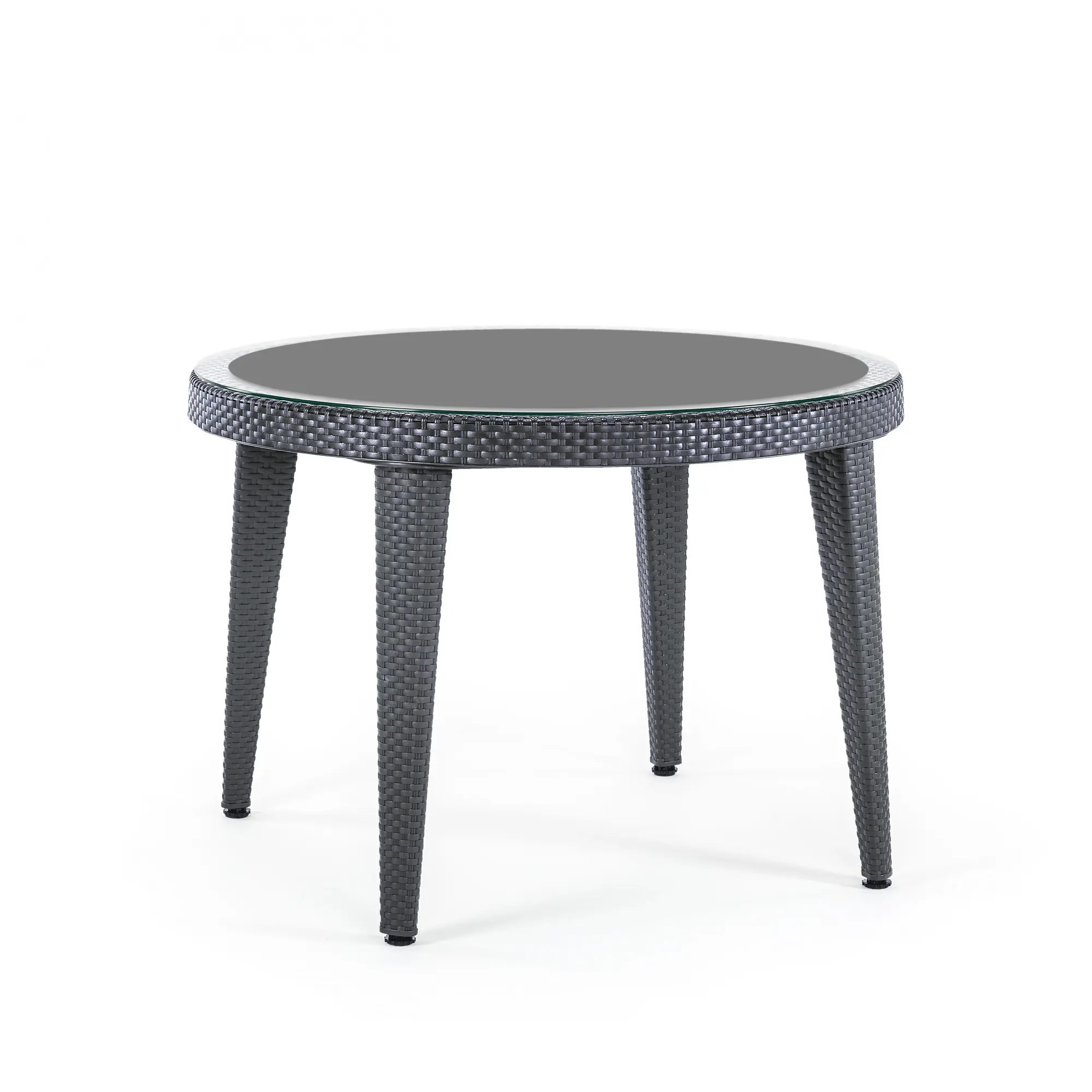 TABLE OSKA W/GLASS - ANTHRACITE