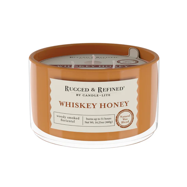CANDLE-LITE - RUGGED REFINED - 16.25OZ -WHISKEY HONEY
