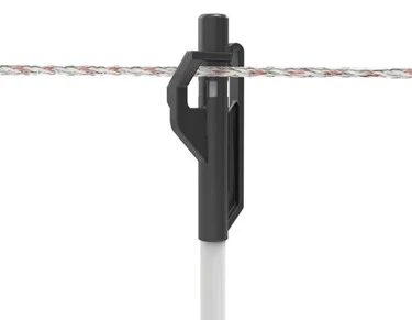 Step-In Fiberglass Post with Clips 3/8" x 48"