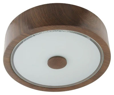 11" FLUSH MOUNT CEILING DARK WOOD