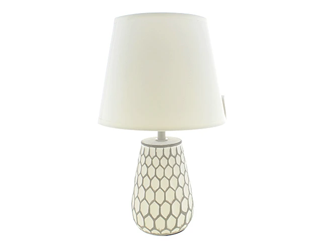 30CM (H) CERAMIC TABLE LAMP WHITE