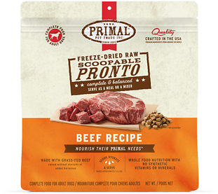 Freeze-Dried Raw Scoopable Pronto Beef Recipe Dog Food 7 oz