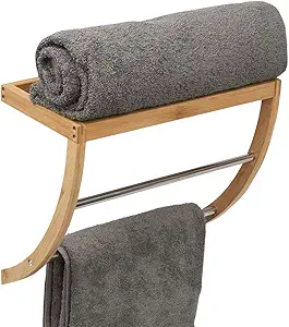 BAMBOO WALL TOWEL RACK