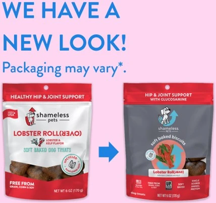 Lobster Roll(Over) with Real Lobster & Kelp Soft Baked Biscuits for Dog's 6 oz