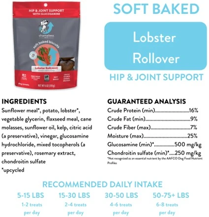 Lobster Roll(Over) with Real Lobster & Kelp Soft Baked Biscuits for Dog's 6 oz