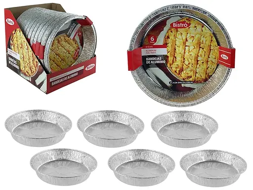 6 PIECE BISTRO ALUMINUM FOIL TRAY