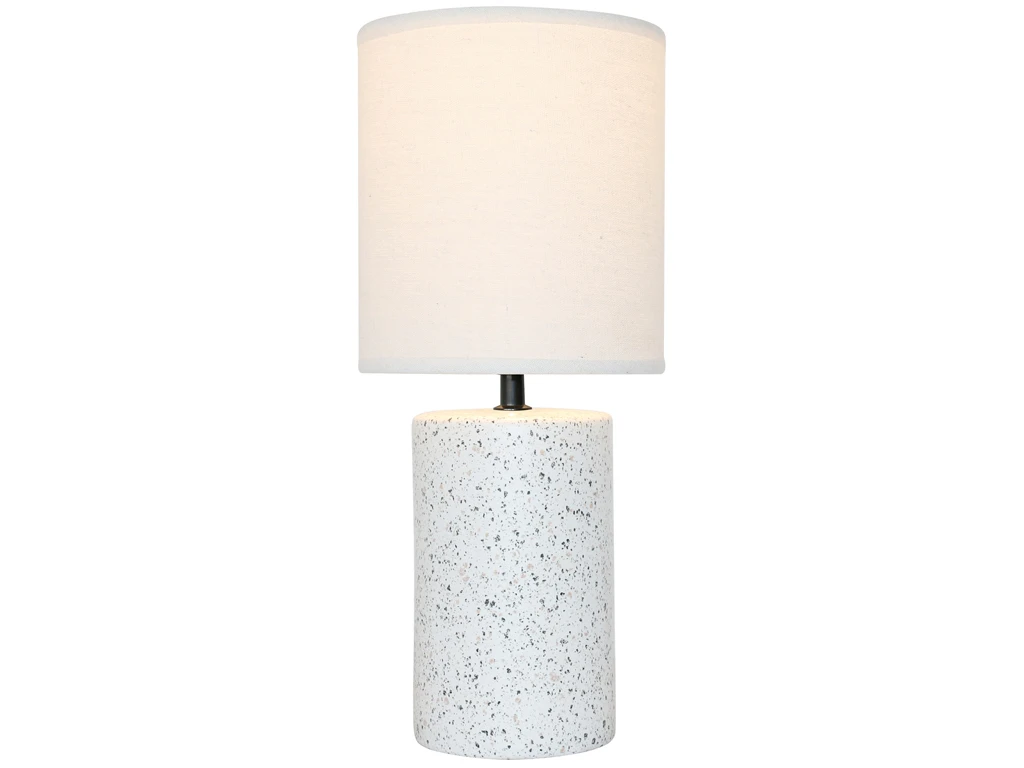 43CM CERAMIC TABLE LAMP WITH BLACK DOT TERRAZZO DECORATION