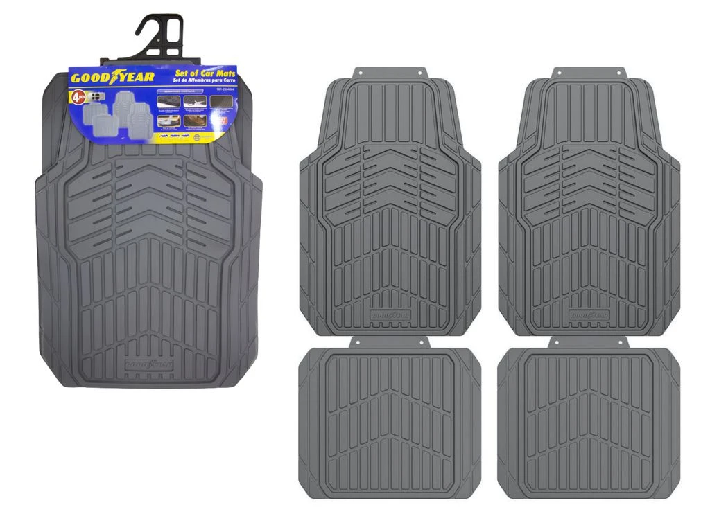 CAR MAT SET - 4 PIECE - GREY