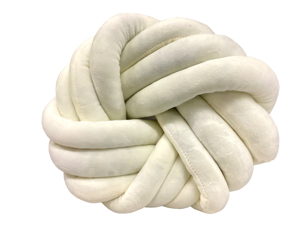 DECO KNOTTED PILLOW - IVORY