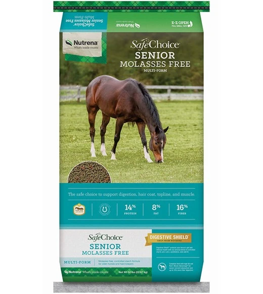 SafeChoice Senior Molasses Free Multi-Form Horse Feed 50 lb