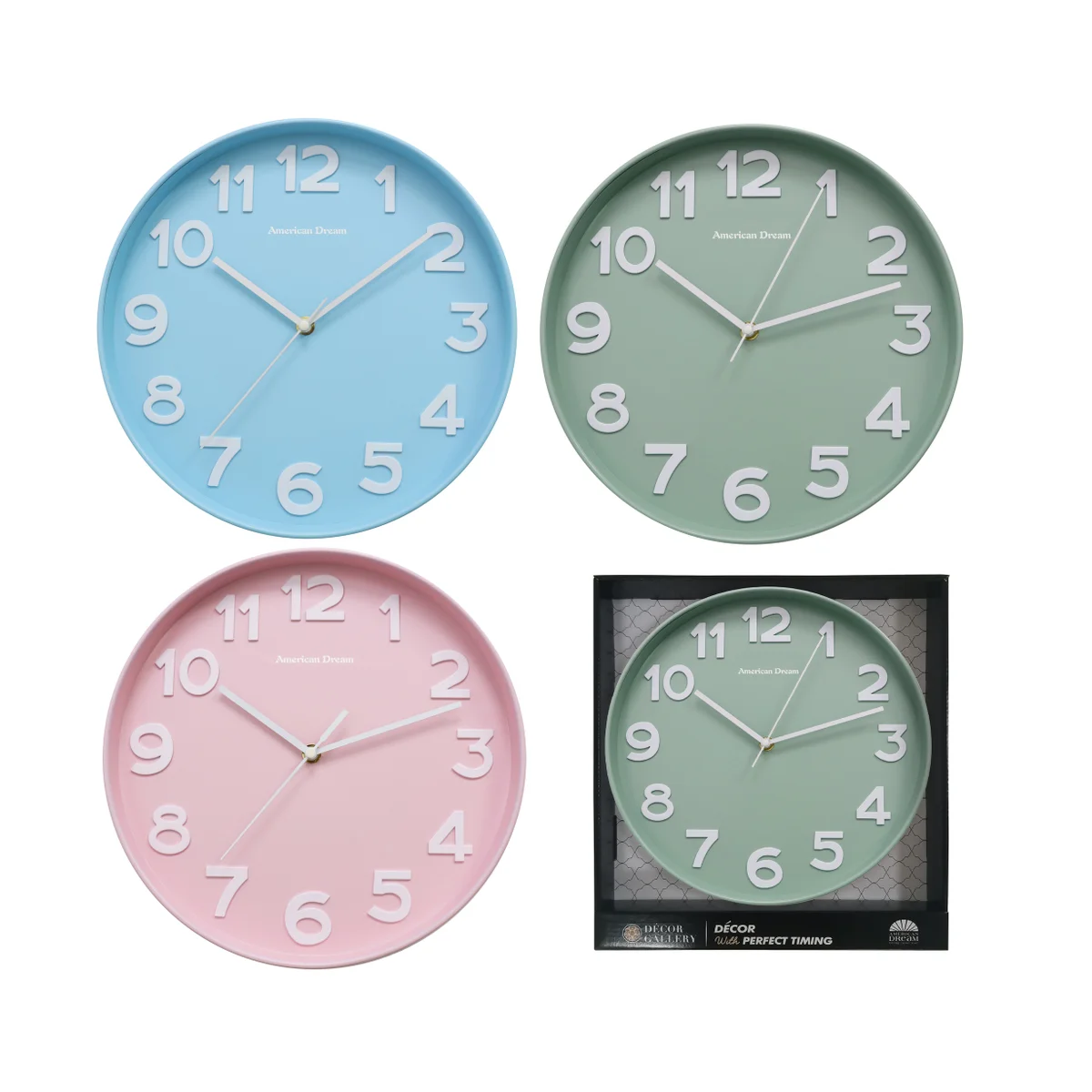NO TICKING WALL CLOCK - ASSORTED