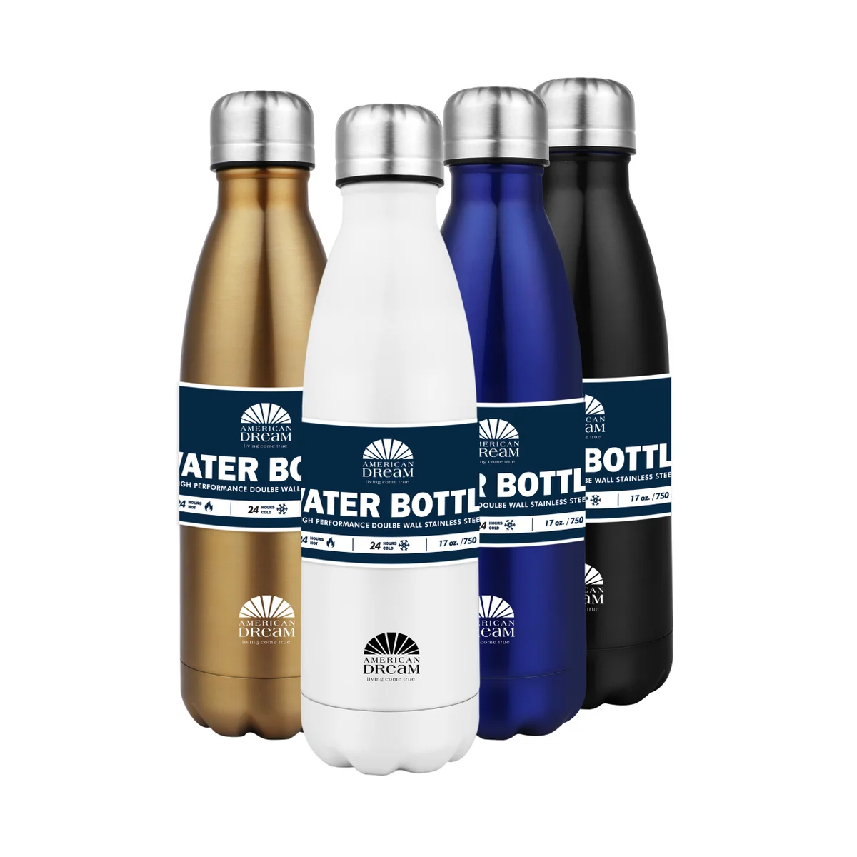 25OZ DOUBLE WALL STAINLESS STEEL WATER BOTTLE - ASSORTED