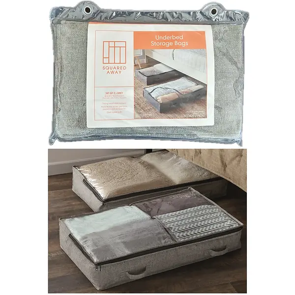 UNDER-BED CHEST - SET OF 2 - GREY