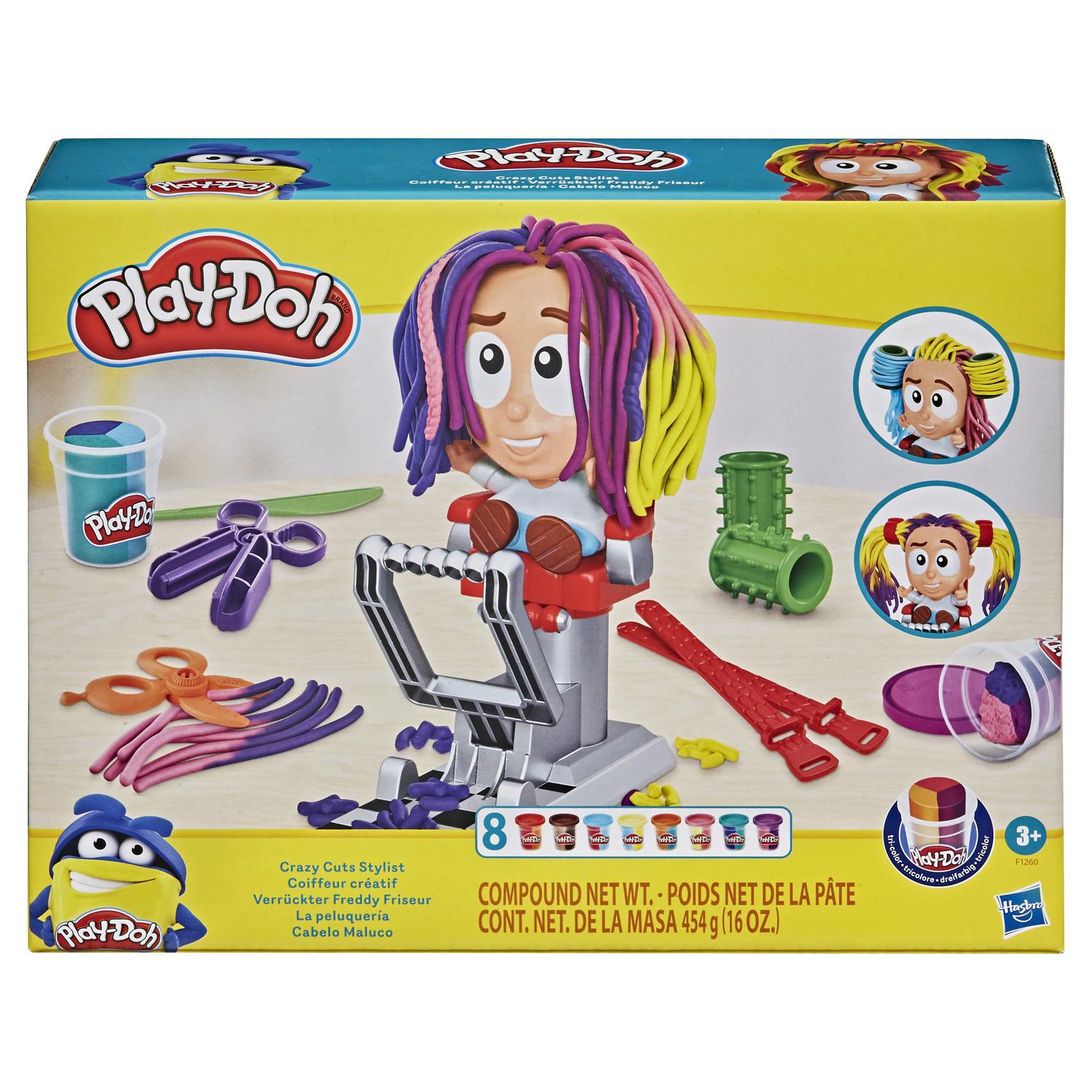Hasbro Play-doh Barbershop Toy Set With 8 Tri-color Cans