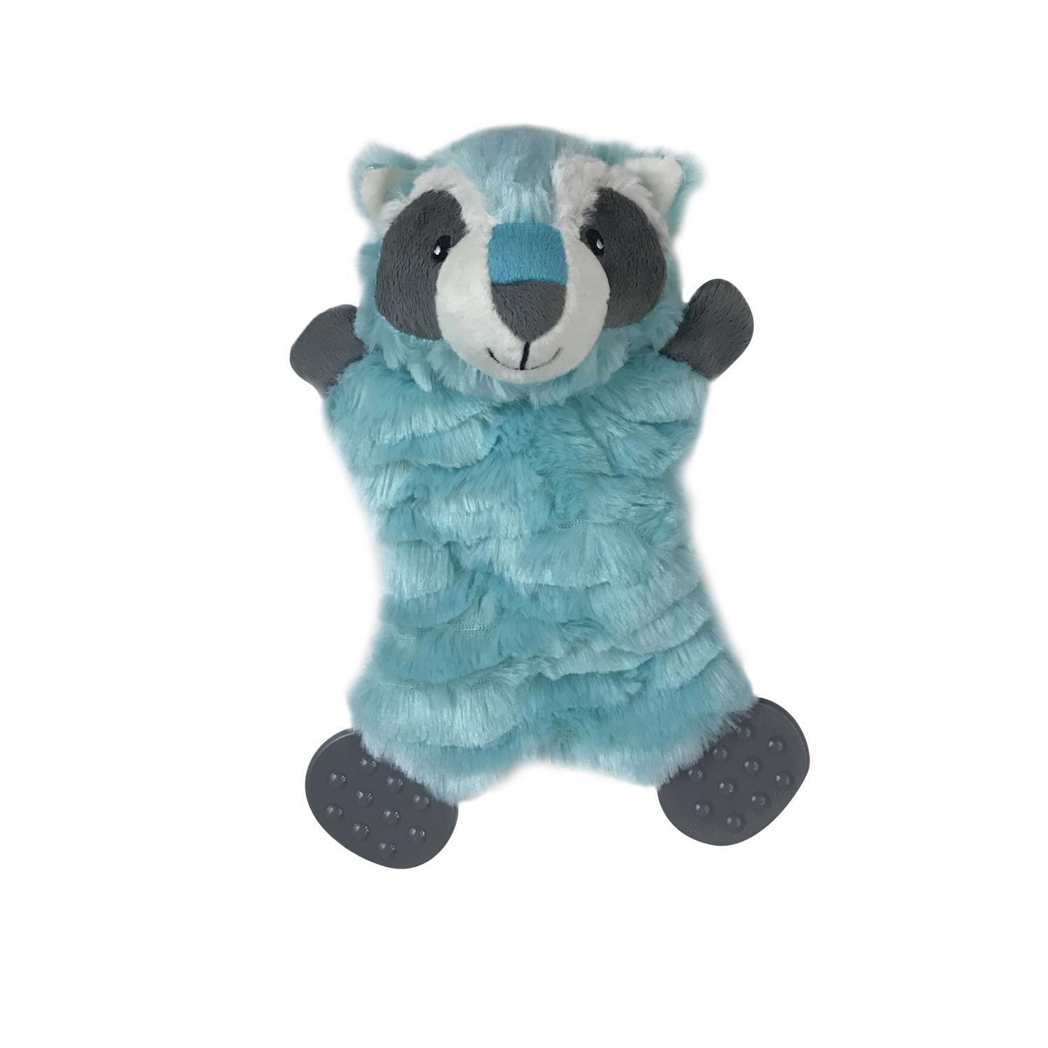 Boss Pet Park Blvd Plush Flatties Raccoon Dog Toy, Multi-color