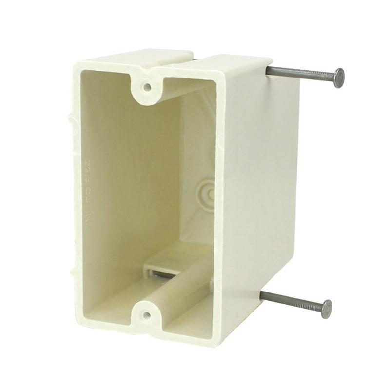 Allied Moulded 22.5 Cu In Rectangle Fiberglass 1 Gang Electrical Box Off White