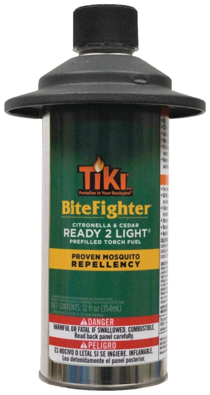 Tiki Bitefighter 12 Oz Metal Replacement Canister With Cedar & Citronella Torch Fuel