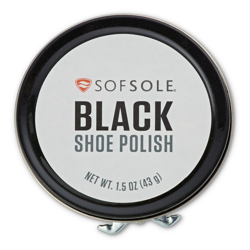 Sof Sole 1.5 Oz Black Shoe Polish Tin For Leather Shoes