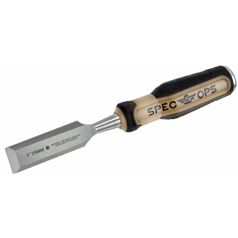 Spec Ops 1 In. Beveled Edge Wood Chisel With High Carbon Steel Blade