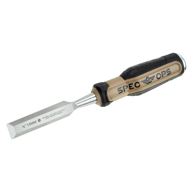 Spec Ops 3/4 In. Beveled Edge Wood Chisel With High Carbon Steel Blade