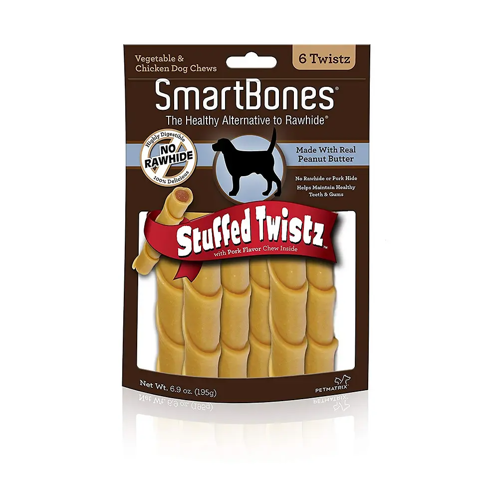 SmartBones Stuffed Twistz Dog Chew (6-Pack)