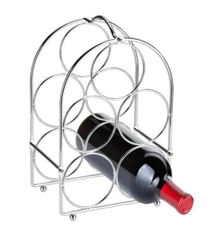 Hds Trading Wr41026 5-bottle Chrome Wine Rack