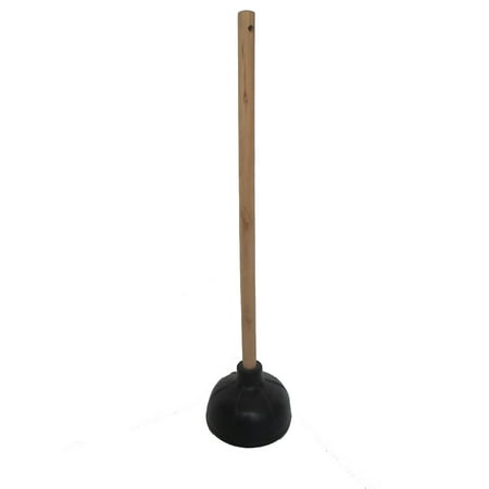 Dream Bath Heavy Duty Ergonomic Wooden Handle Double Layer Cup Plunger