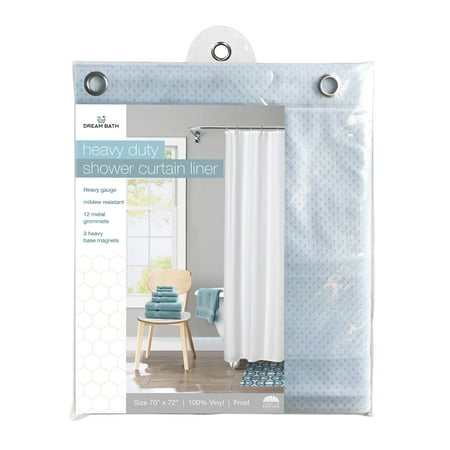 Dream Bath 6 Gauge Pvc Anti-bacterial Mildew Resistant Shower Liner 72x72 Inch Frost