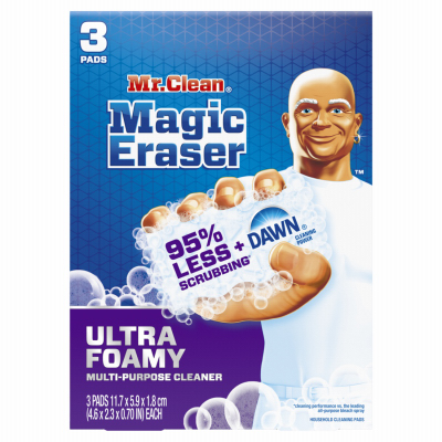 Magic Eraser Ultra Foamy Multi-Purpose Cleaner, 3 Pads