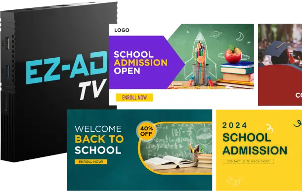 EZ-AD TV hero banner for education digital signage