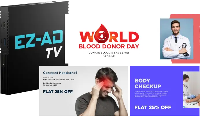 EZ-AD TV hero banner for healthcare digital signage
