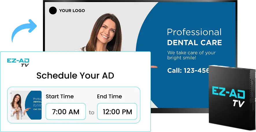 EZ-AD TV Template for healthcare with schedule content options