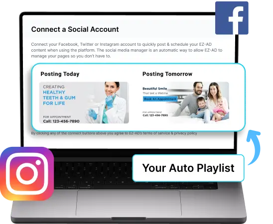 Ez-Ad Digital signage for healthcare with schedule media connectivity
