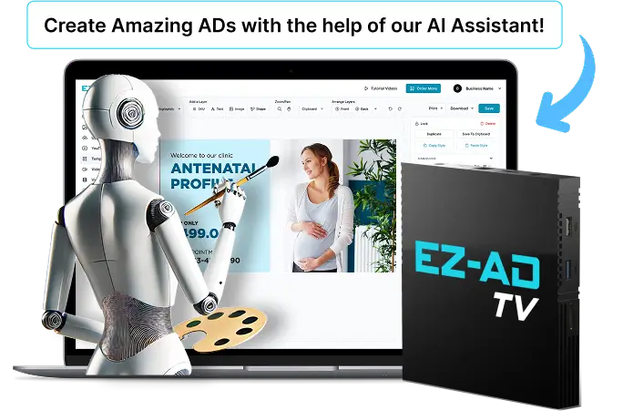 Digital signage for healthcare with ai ads