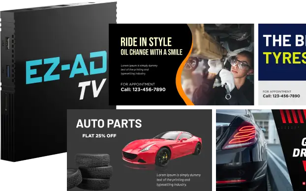 EZ-AD TV hero banner for Automotive digital signage