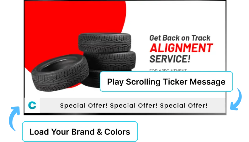 EZ-AD TV digital with ticker feature