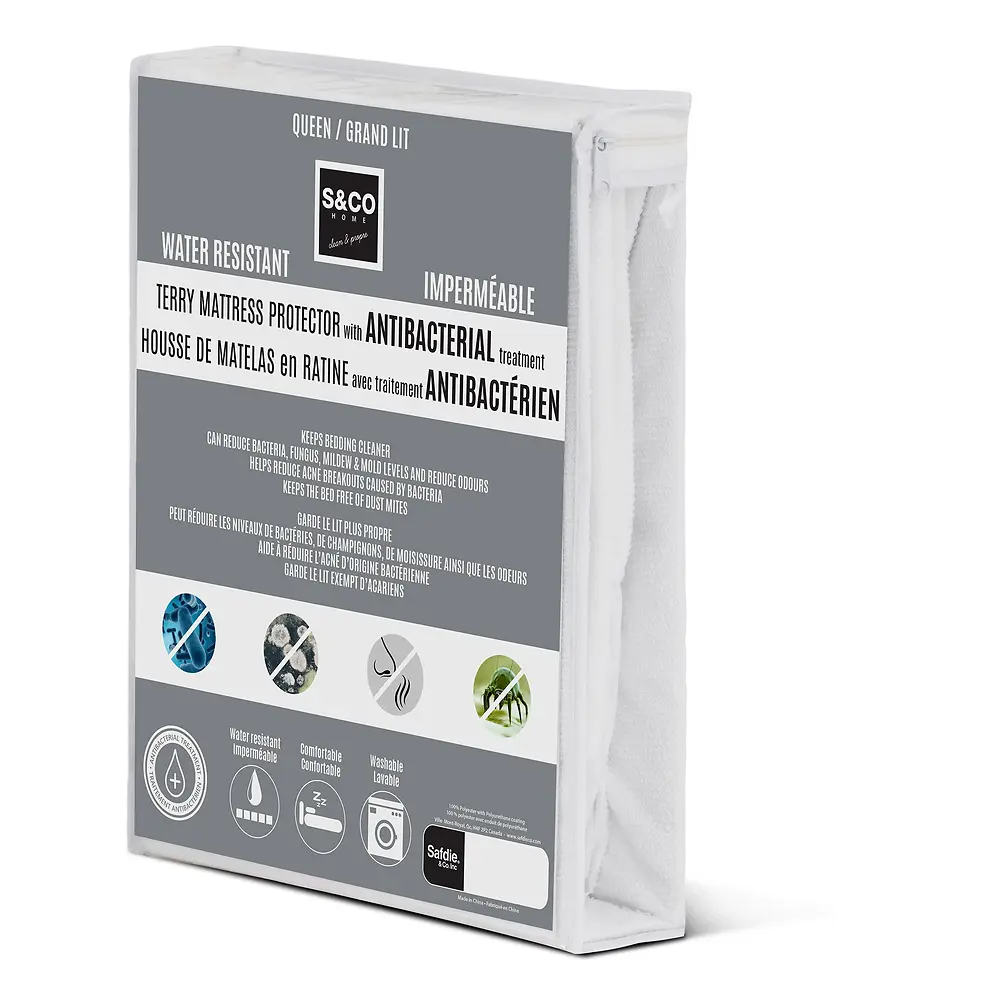 Knitted Antibacterial Mattress Protector - 78 x 80 Inches x 1 Depth