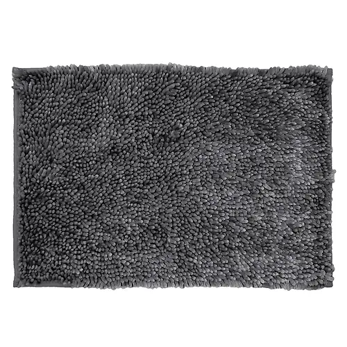 SHINY CHENILLE BATHMAT - 18X30 - CHARCOAL