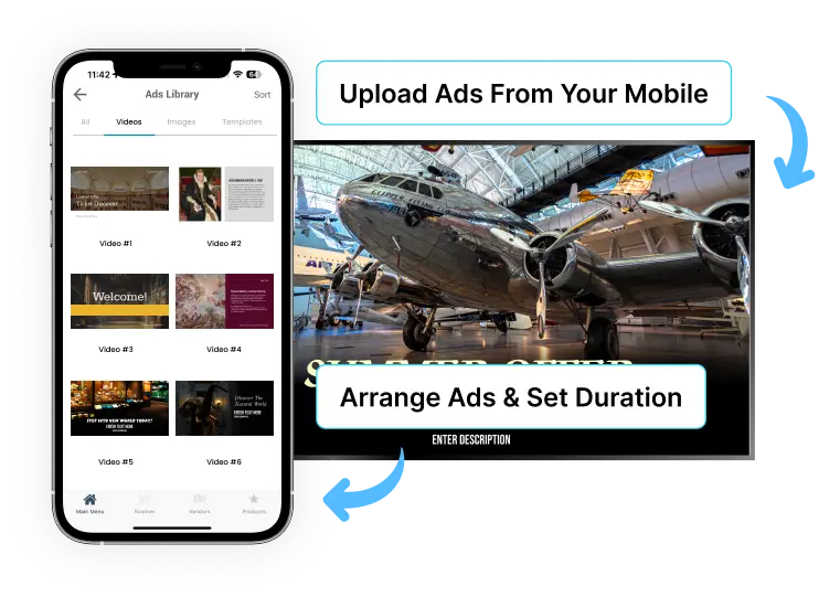 EZ-AD TV Digital Signage for museums with mobile app