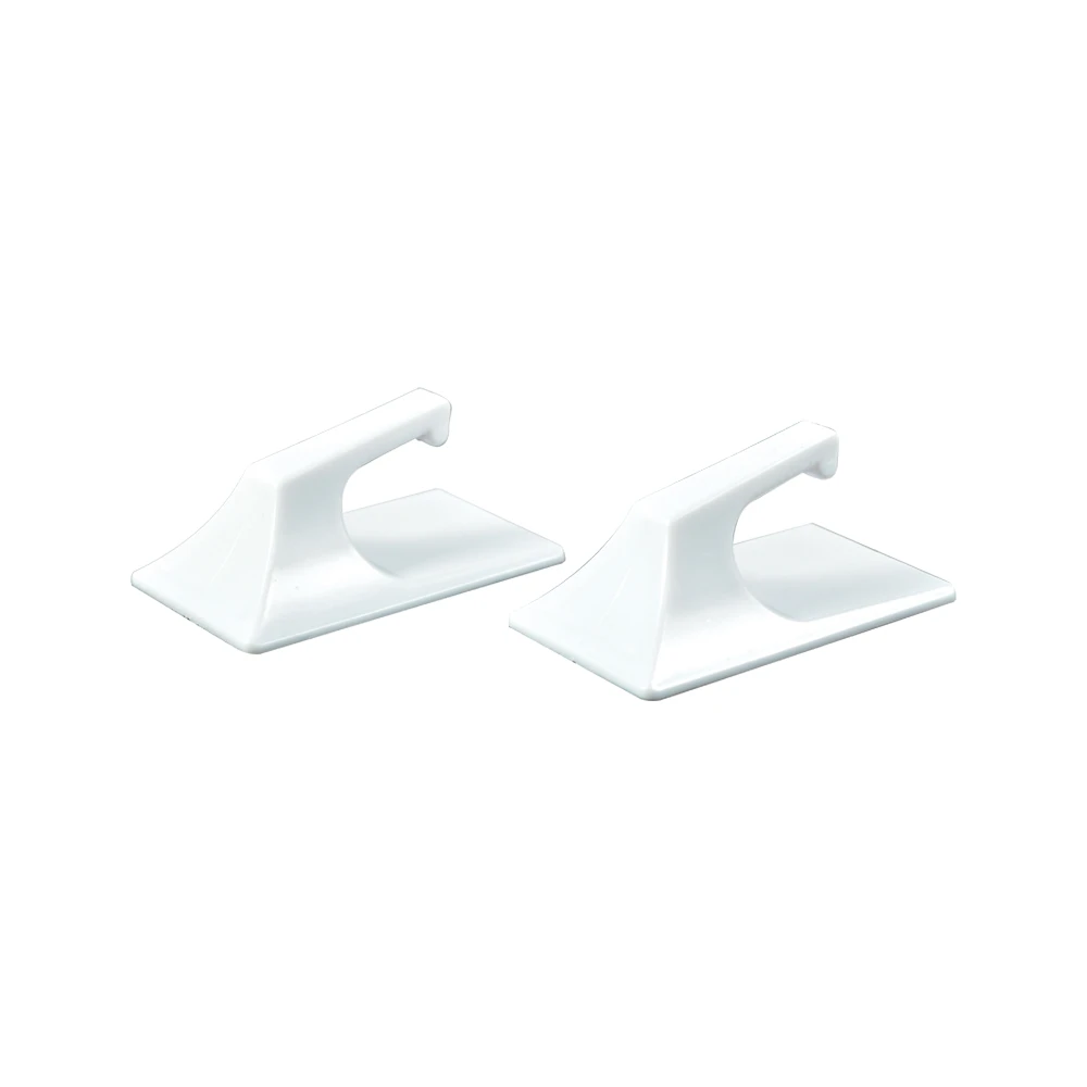 SQUARE PLASTIC ADHESIVE HOOKS - 2-PIECE - LARGE