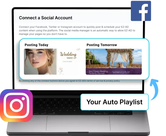 Ez-Ad Tv Digital signage for events with social media connectivity