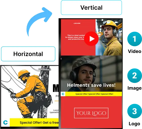 Ez-Ad Tv customzie screen layouts for hardware stores