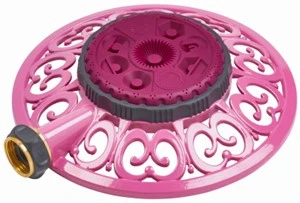 Sprinkler with Metal Base 8-Pattern Red