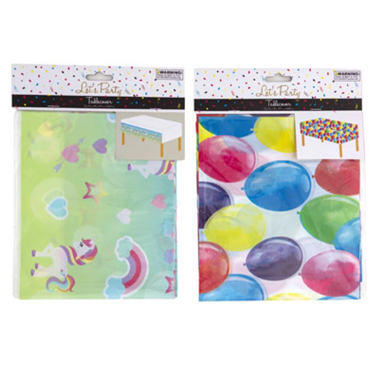 TABLECOVER PLASTIC - UNICORN - 54X96